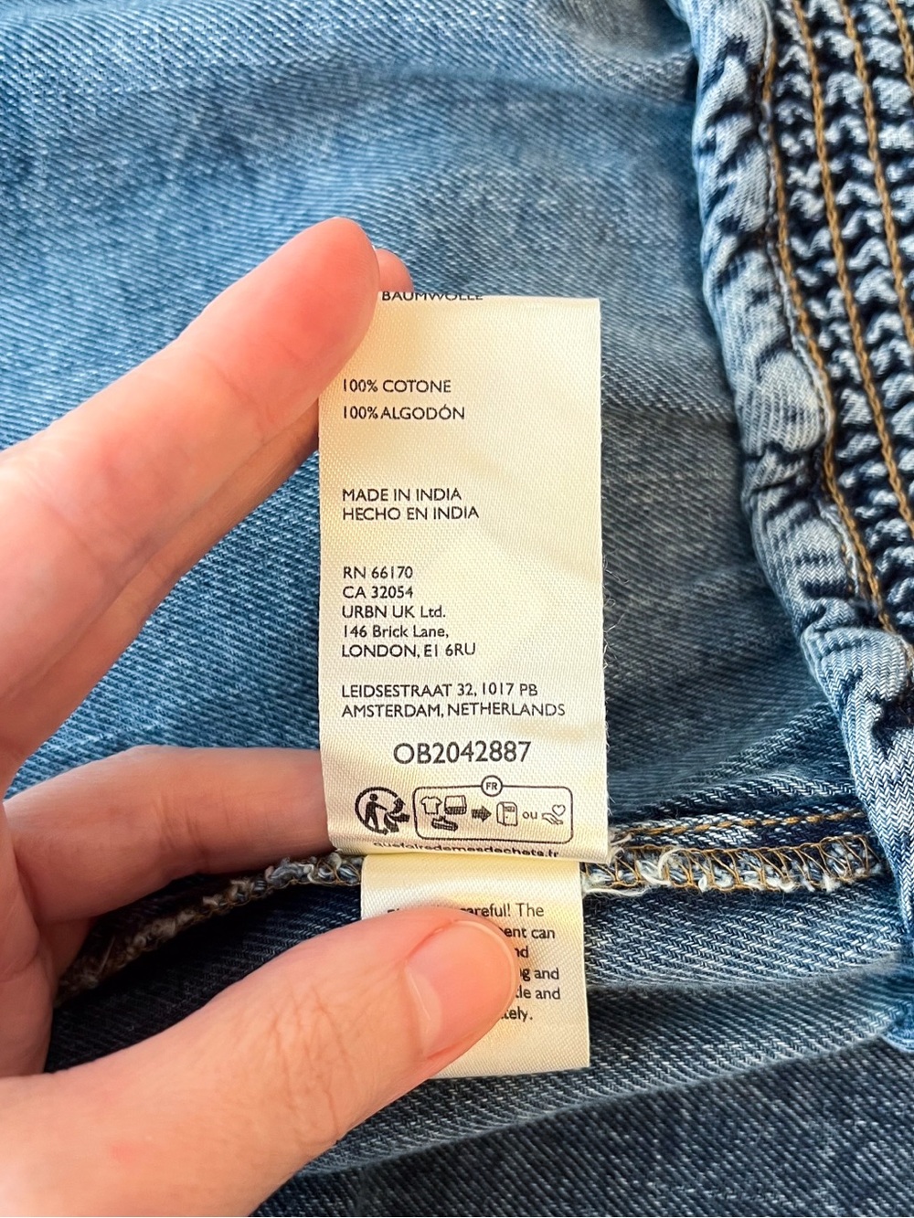 Anthropologie Pilcro Reese Barrel Leg Pull On Pants Smocked Cotton Size XS Blue - Picture 11 of 16